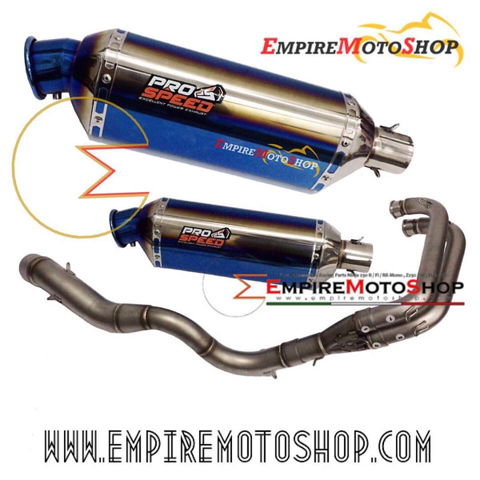 Knalpot Prospeed Blue Ninja 250 Fi Fullsystem