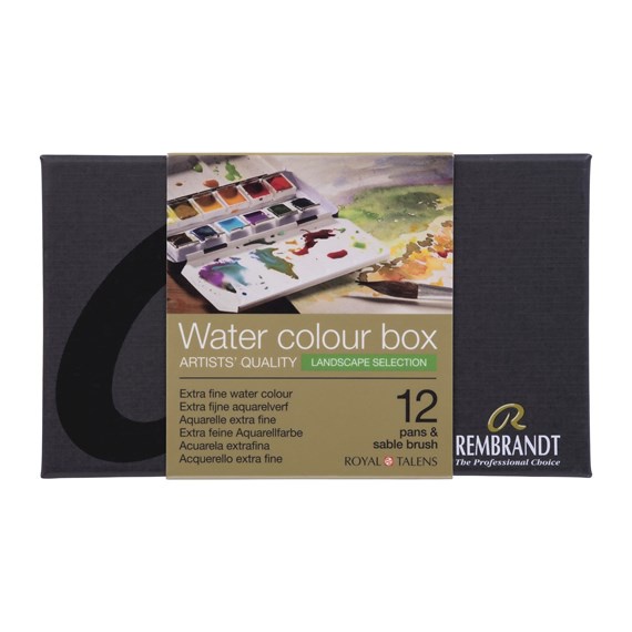 

Rembrandt Watercolour metal tin set Landscape Colour Selection | 12 pans + 1 brush