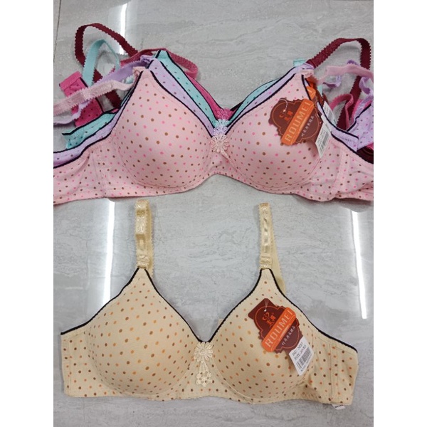 BH IMPORT BH BUSA TIDAK ADA KAWAT SUPER CANTIK BAGUS CUTE MOTIF POKADOT READY SEMUA UKURAN