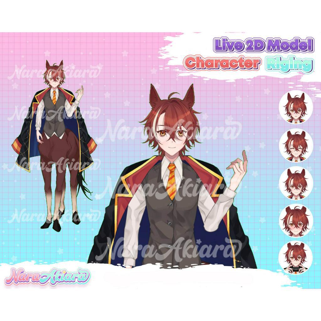 Dapatkan Karakter Anime Vtuber Model Live2D untuk Streaming yang Menyenangkan di Shopee, Desain Kara