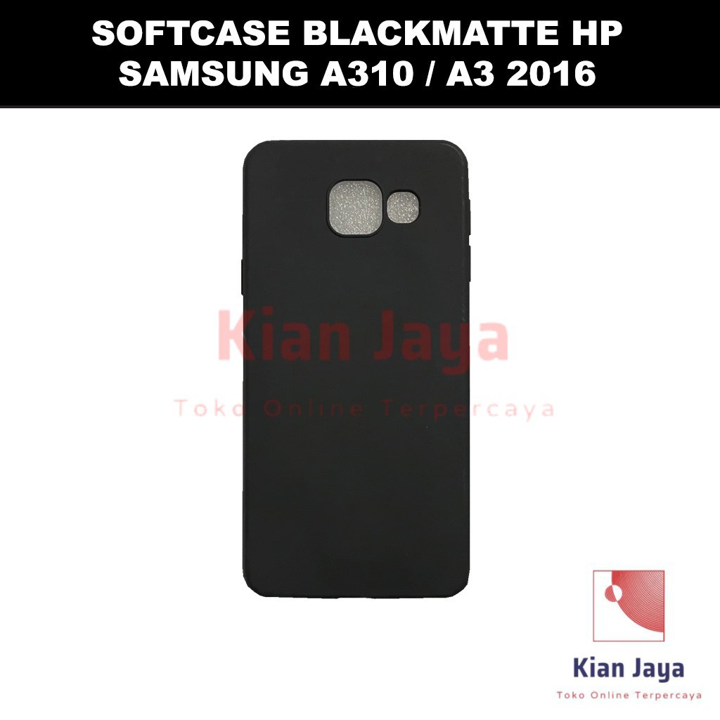 Softcase Blackmatte Handphone Samsung Galaxy A310 / A3 2016 Antishock, Casehp, Siliconcase, Slim Design