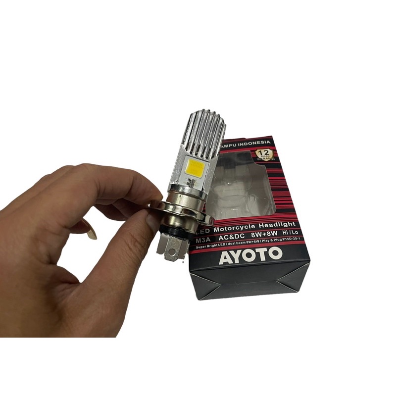 Lampu Depan  Led Motor AYOTO AC &amp; DC Motor M3A H4 Motor