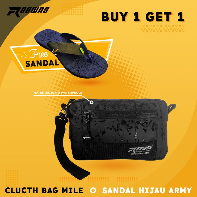 Hand Bag Slingbag Pria Waterproof Roowns Mile Free Sendal Gunung Jepit Mile