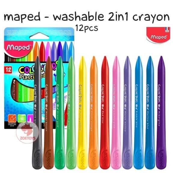 

Zoetoys Maped - Washable 2in1 Crayon 12pcs | mainan edukasi