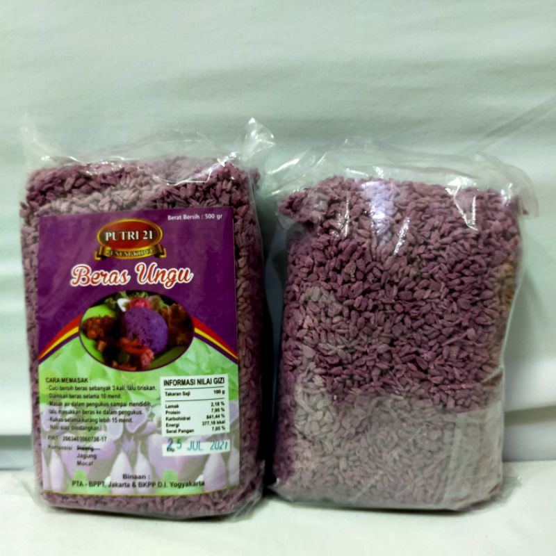 

Beras Ubi Ungu - Beras Analog Mocaf - 500 gr