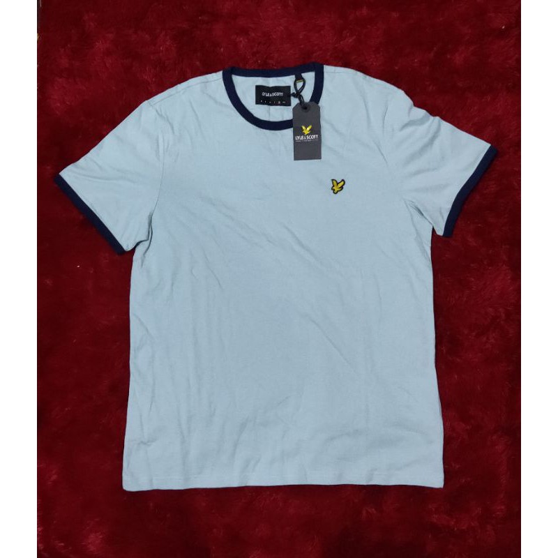 Lyle & Scott Ringer Tshirt Powder Blue Original
