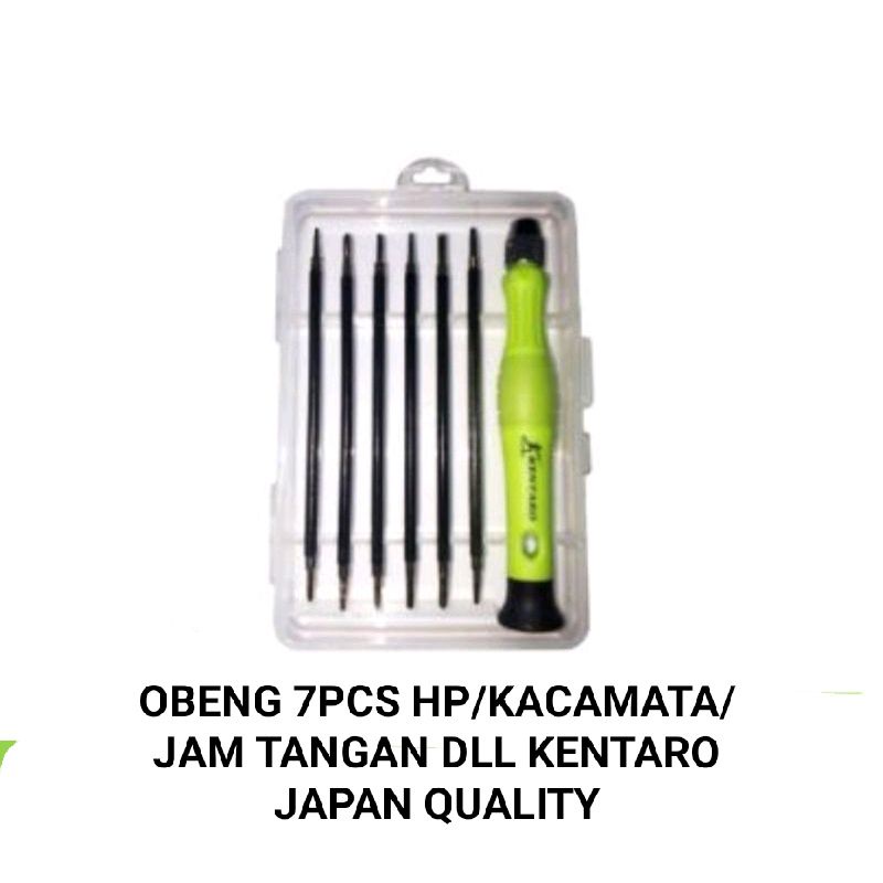 OBENG HP /JAM TANGAN / KACAMATA 7PCS 2 WAY  KENTARO JAPAN QUALITY