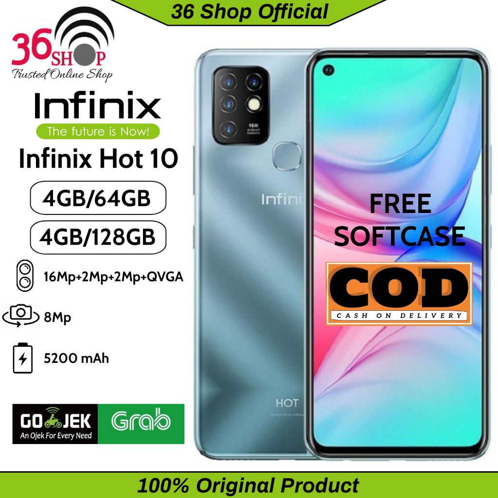 Infinix Hot 10 4GB+64GB 4GB+128GB Garansi Resmi Indonesia 1 Tahun