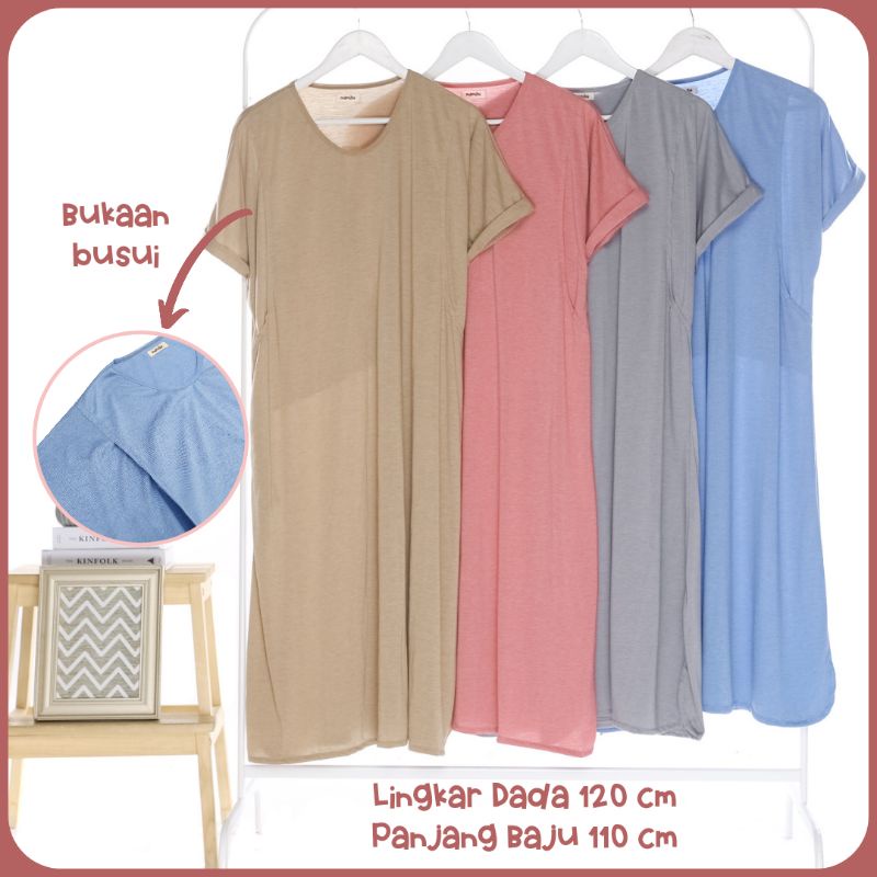 Limonia || Daster Busui Bukaan Samping Oversize Jumbo Murah Adem