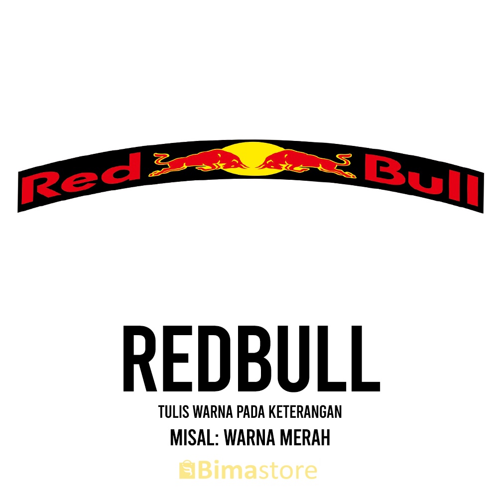 Sticker Decal Rims Sepeda REDBULL | Lebar 1 - 3 cm | Diameter 16", 18", 20", 24", 27.5", 29", 700c |
