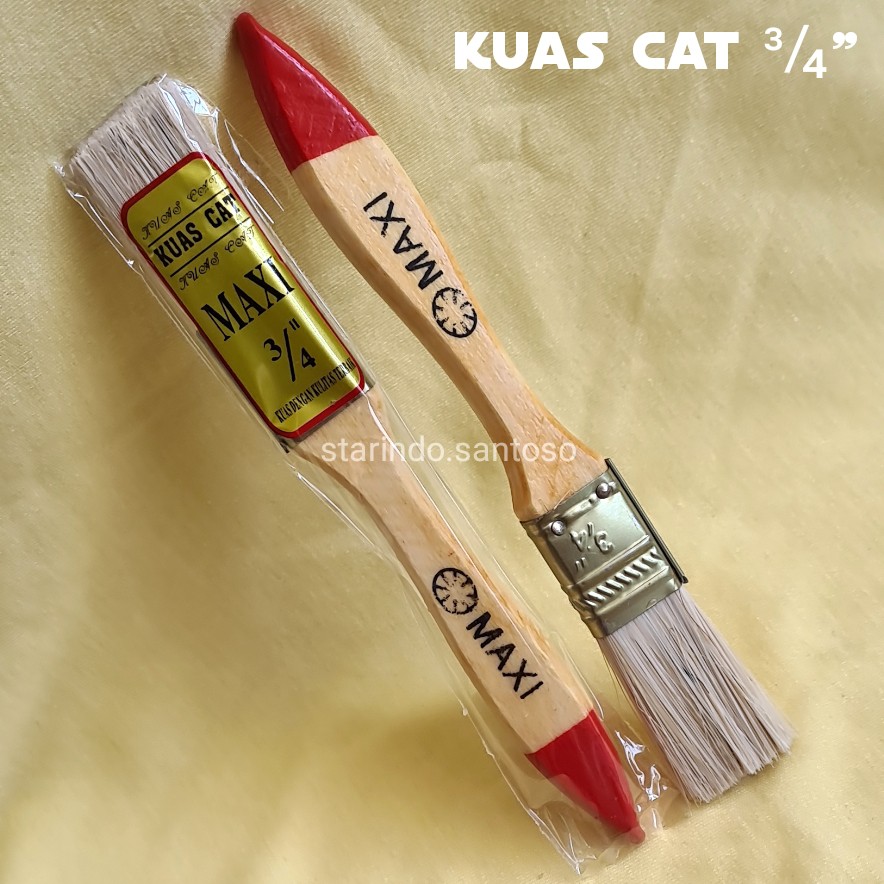 KUAS CAT dinding cairan tembok besi kayu ukuran kecil 1  1,5 3/4 2  2,5 besar 3 4 5 MDN Maxi SKR Starway