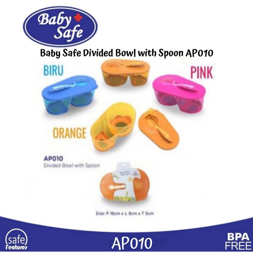 Baby Safe Divided Bowl with Spoon AP010