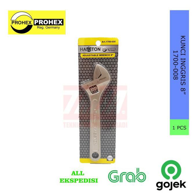 PROHEX HASSTON Kunci Inggris 8" (1700-008)