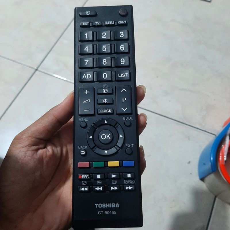 REMOTE REMOT TV TOSHIBA LED LCD CT-90465 ORIGINAL ASLI