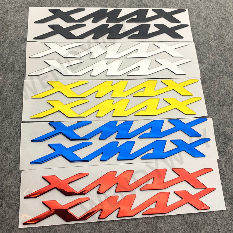 2pcs Stiker Emblem Badge Huruf 3D Untuk Dekorasi Motor YAMAHA XMAX 300 250 400 125