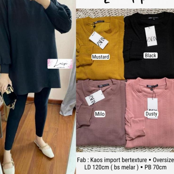 Jangan Ketinggalan order..  zeba knitwear kaos oversize ori alfashion baju atasan wanita kekinian tu