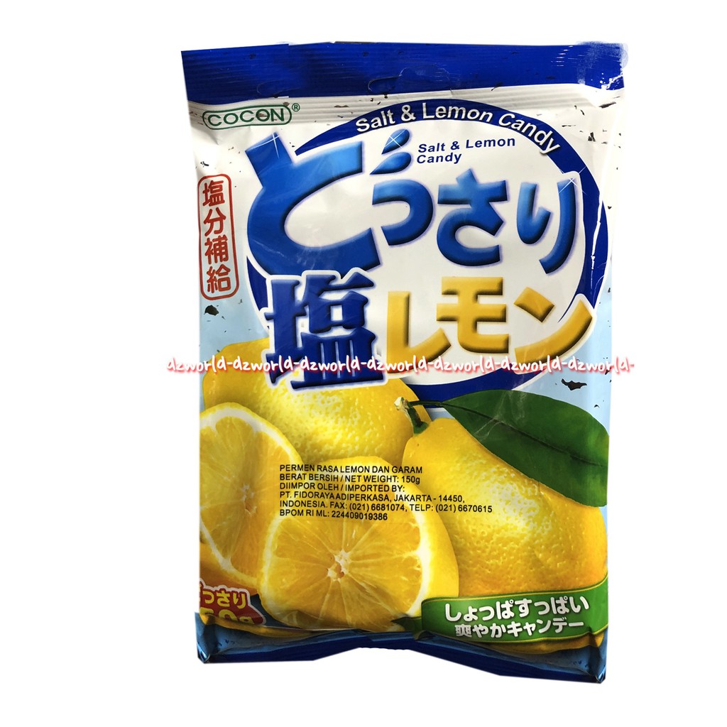 Cocon Salt Lemon Candy 150gr Permen Rasa Lemon Asin Garam Jeruk Kokon Sald Coccon Coconsalt Candies