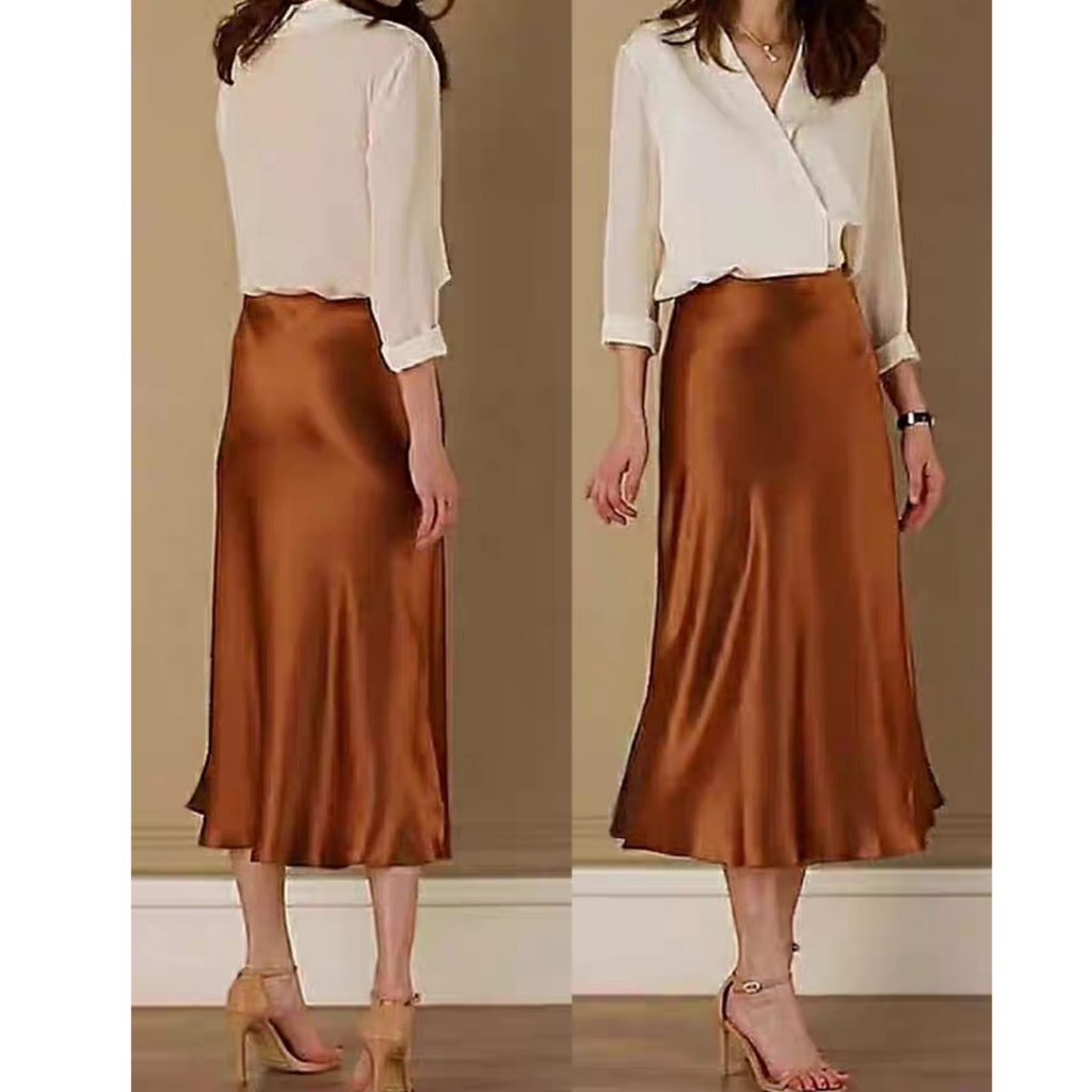 Rok Midi Satin / Midi Skirt / 7884