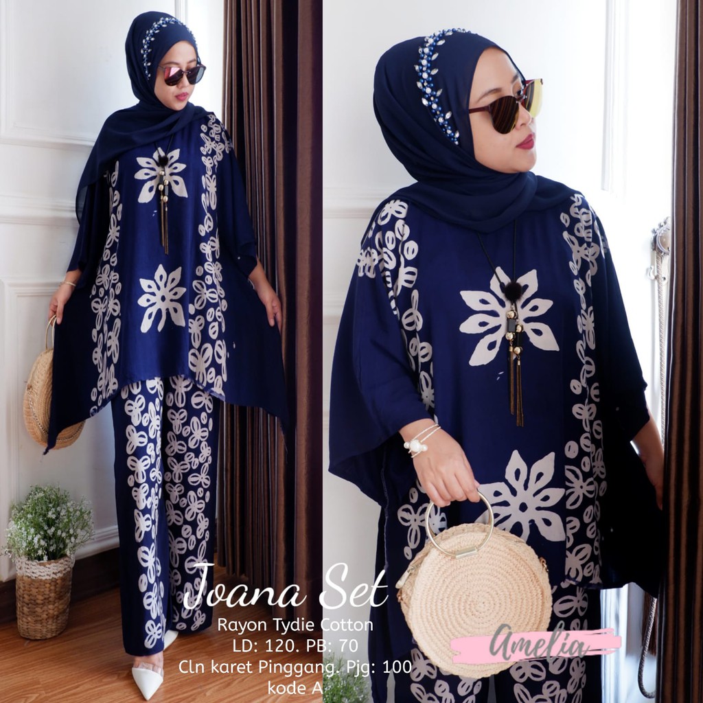 Joana Tunik Set Pants Katun Rayon