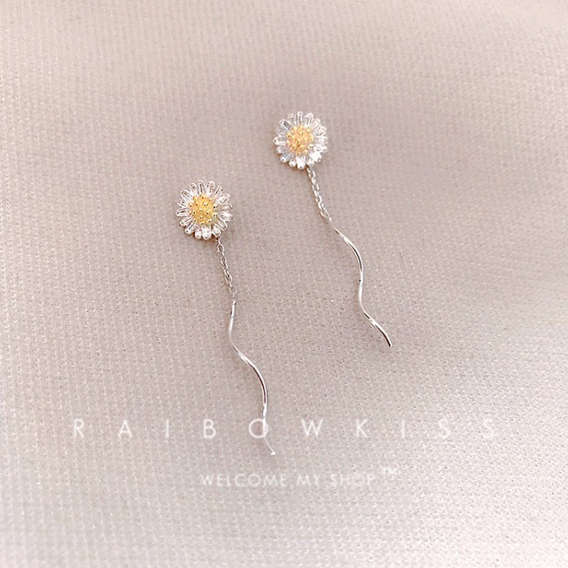 Anting Daisy Gaya Korea Untuk Wanita / Anting Wanita Rumbai Gaya Korea