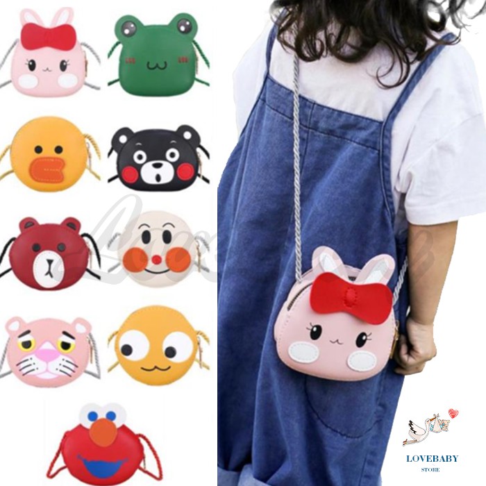 [1KG 18 PCS] LBS Tas Selempang Anak Perempuan Slingbag Karakter