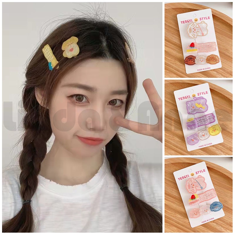 Set Jepit Rambut Jelly Korean Fashion Untuk Wanita Murah Kualitas Tinggi Import