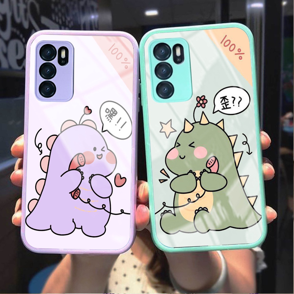 Softcase Macaron Kaca For All Type Hp - MK 40 - Oppo Reno 6 4G - Softcase Oppo A15 - Case Oppo Reno 