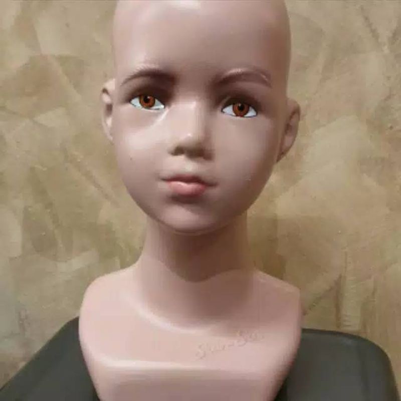 Patung Manekin Kepala anak bis untuk display jilbab anak Manekin Jilbab Patung Kepala anak patung ji