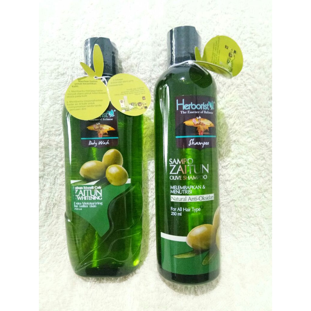 Herborist Body Wash Sabun Mandi Zaitun Shampoo Hair Sampo Rambut Zaitun 250 Ml Indonesia