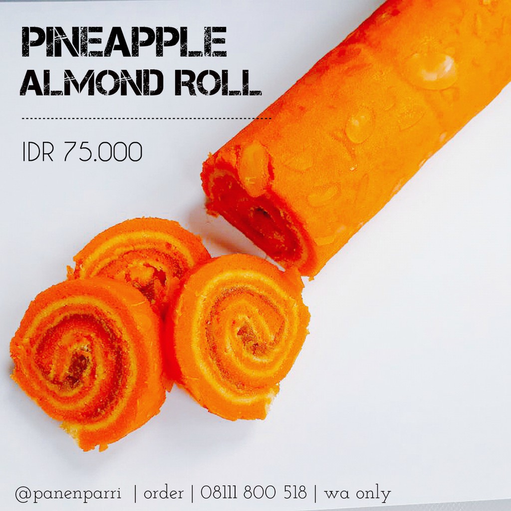 

Pineapple Almond Roll / Roll Cake / Bolu Gulung