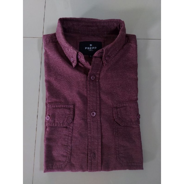 Kemeja Preppstudio Kalpen Basic Shirt Plum