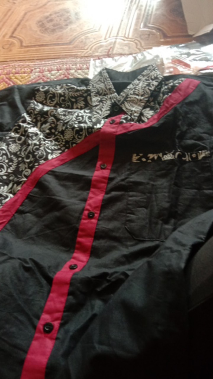 Maura/couple Kombinasi/sania Ruffle Batik Couple Pesta S.m.l.xl.xxl