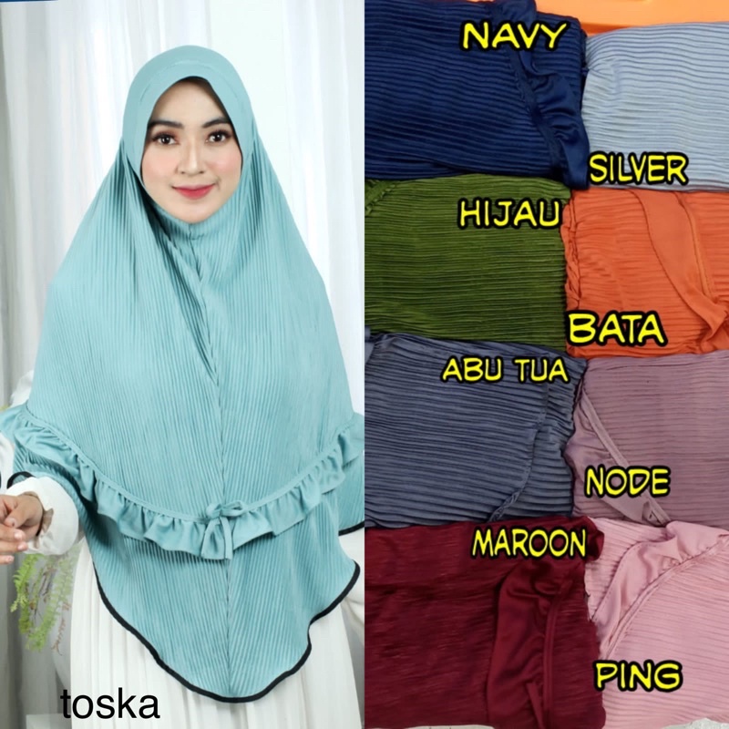 Hijab Sorong plisket jumbo premium | Hijab instan plisket lidi | Sorong plisket XXL less renda