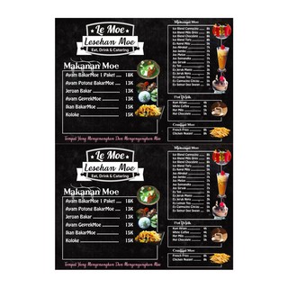  JASA DESAIN MENU RESTORAN  CAFE SIMPLE ELEGAN MENARIK 