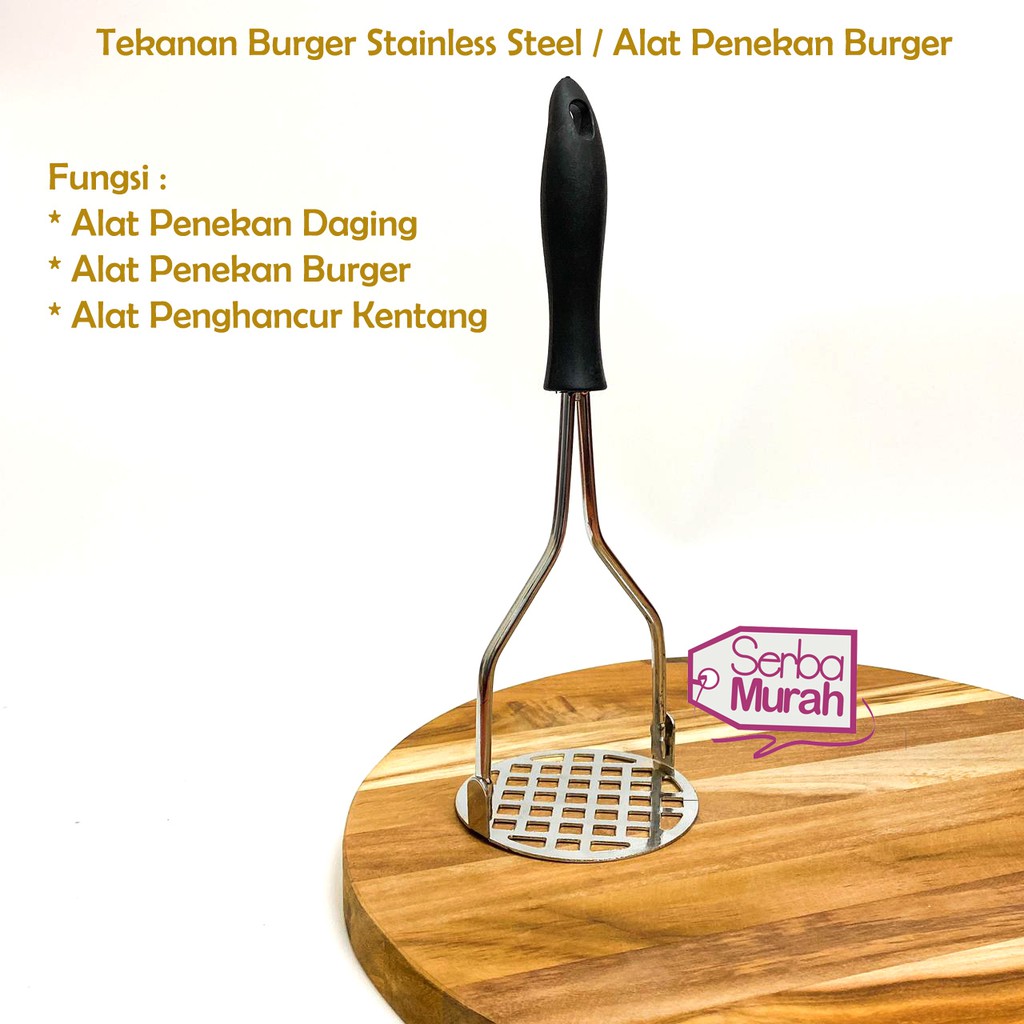 Alat Penekan Burger / Tekanan Daging Stainless Steel / Penghancur Kentang Termurah