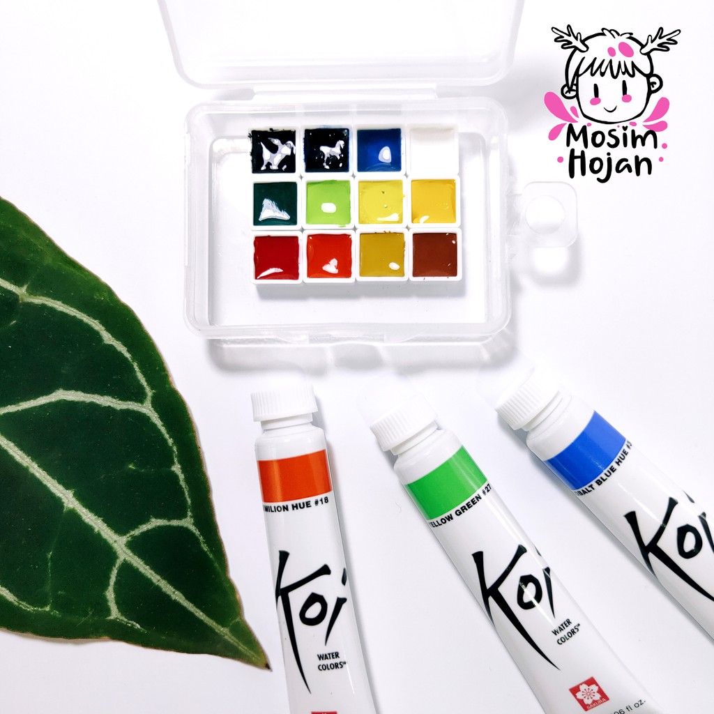 

Koi watercolor cat air share in mini pan 12 colors