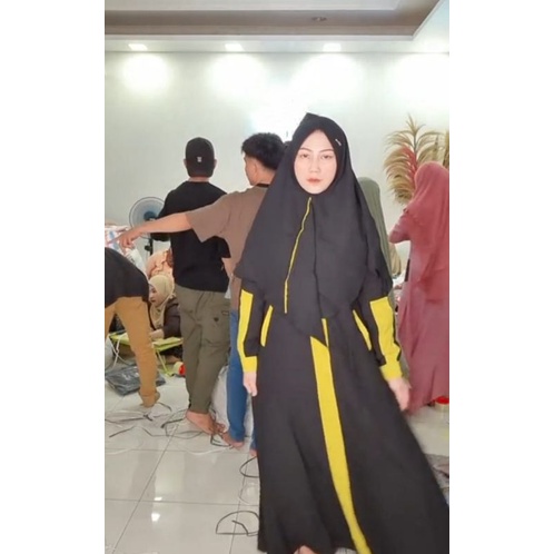 Set Syari Premium Original Branded By Fazza/Set Gamis Cantik/Dress/Khimar Jumbo/Gamis Elegant mewah/