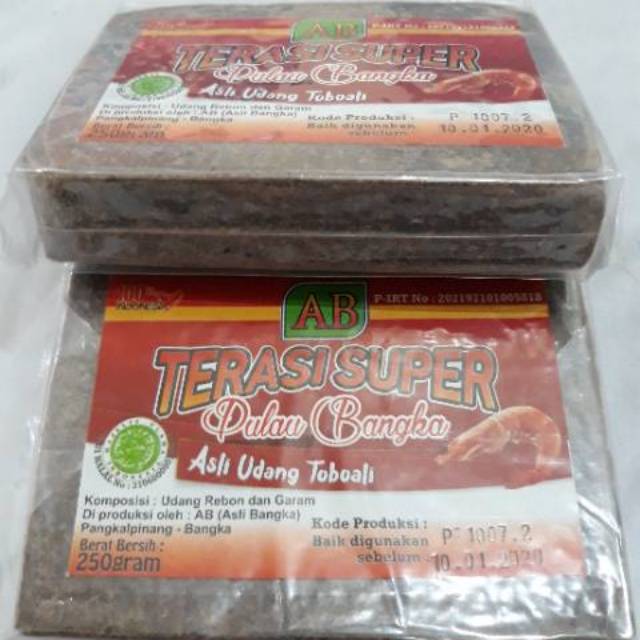 

Terasi udang super bangka belitung 240 gram