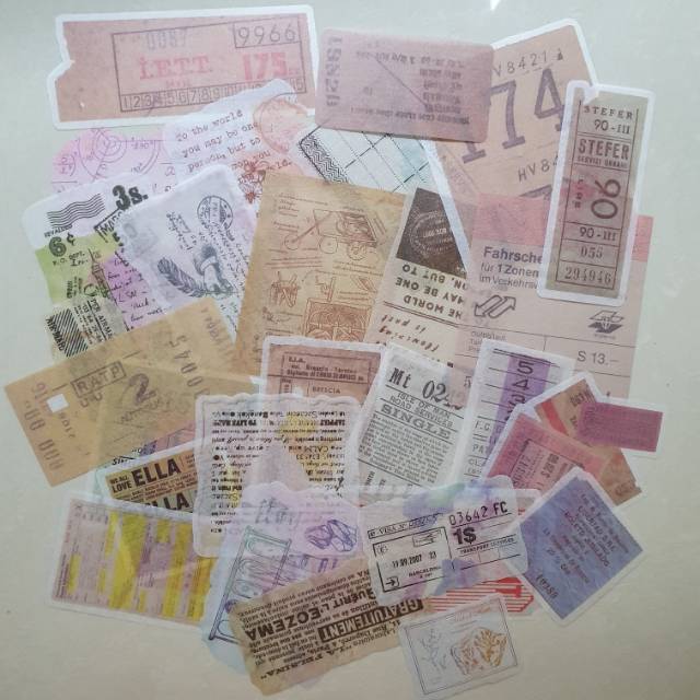 

mix vintage sticker for journaling