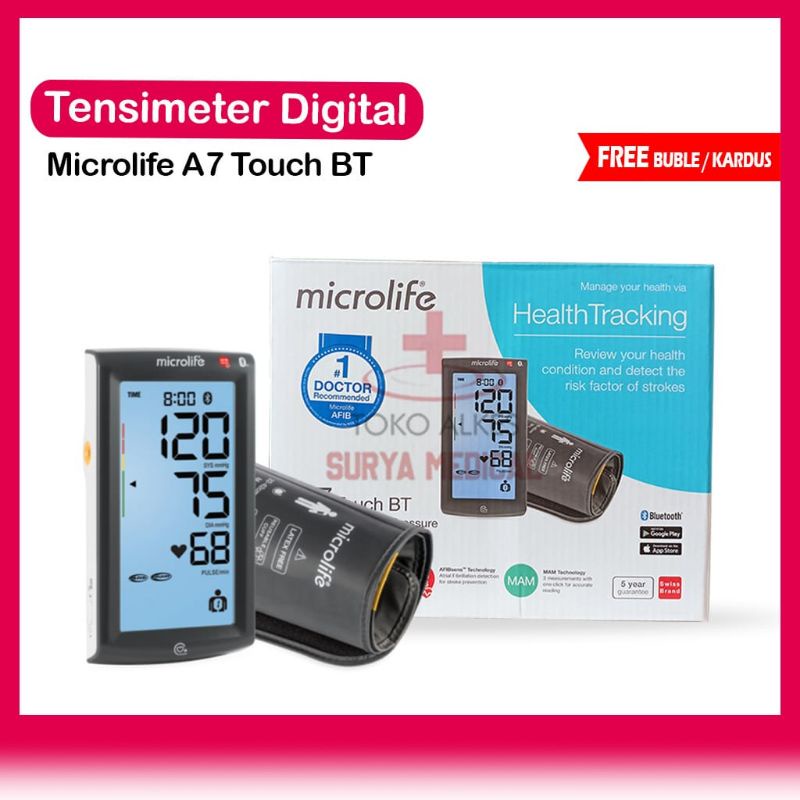 Tensi Meter Digital Microlife Swiss A7 | Alat Ukur Tekanan Darah Digital