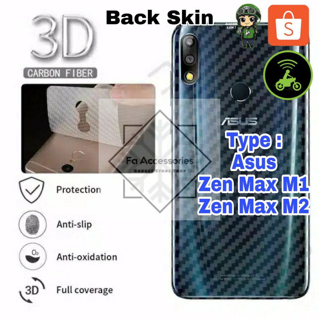 Skin Carbon Zenfone Max M1 Max M2 zenfone 6 Skin Carbon antigores belakang