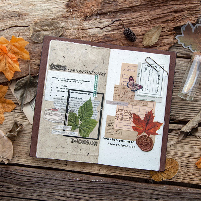 

Fallen Leaves Garden Transparent Stickers Set