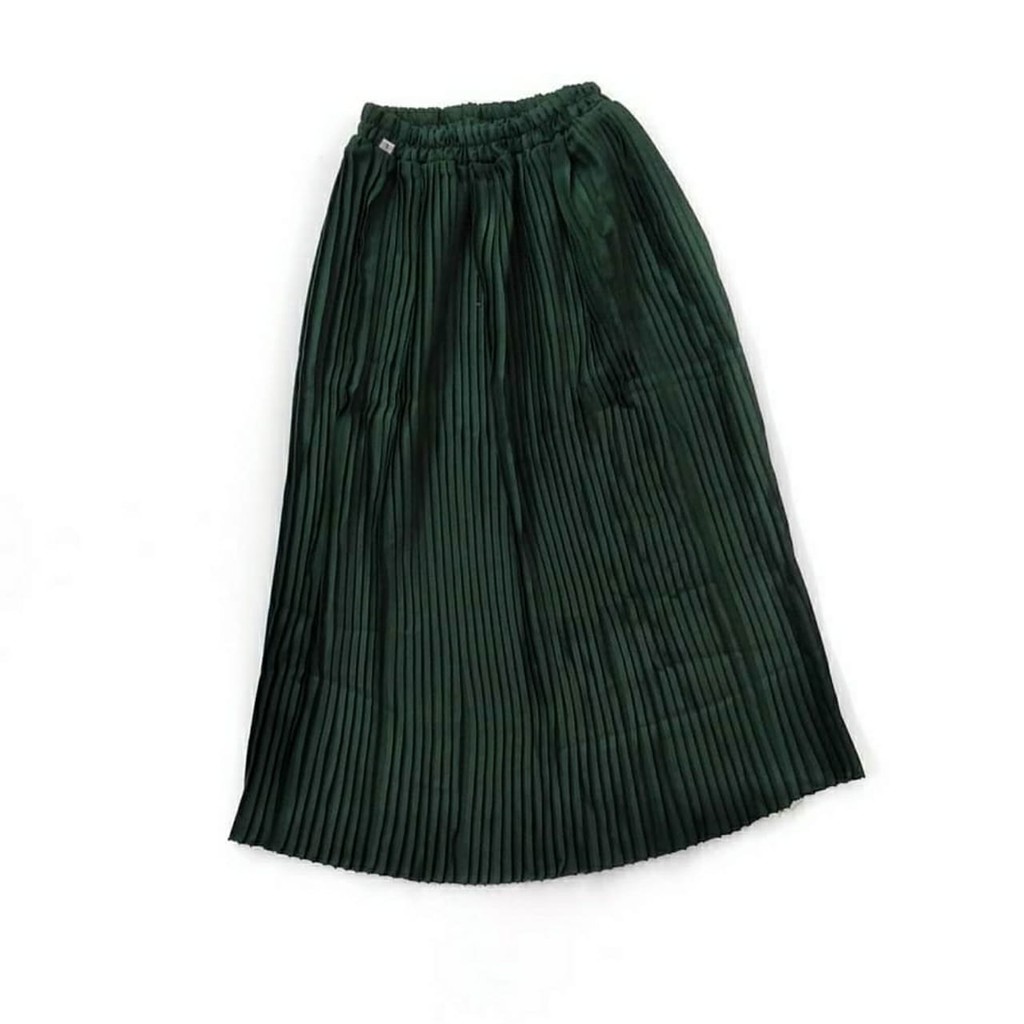 ROK PLISKET ANAK POMPOM HYGET | PLEATED LONG PLISKET FLARE SKIRT