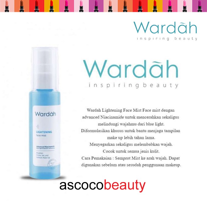 Wardah Lightening Face Mist 60ml ✰ ascocobeauty ✰