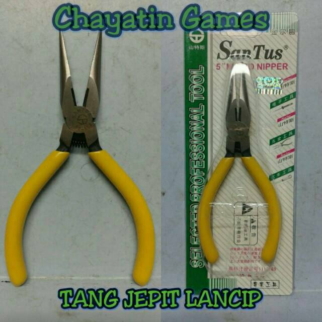 Tang Jepit Lancip Merk Santus ( 5 Inch )