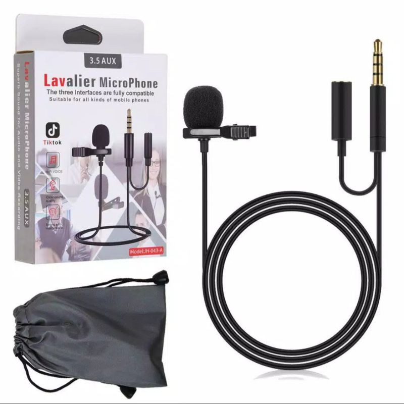 MIC CLIP LAVALIER JH-043 (3 AUX 3.5)