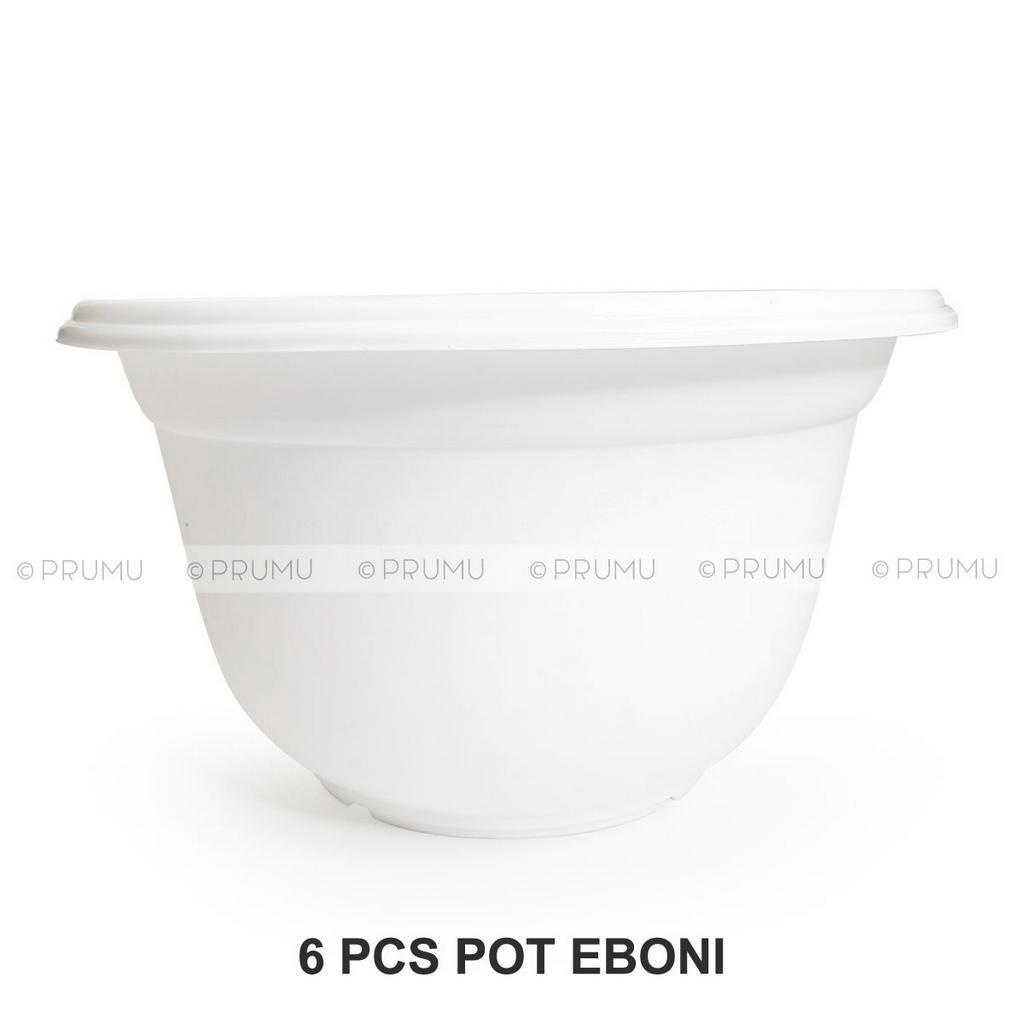 Grosir Pot Bunga 30 cm - Pot Tanaman Plastik - Pot Plastik - Pot Buah - Clio Eboni 30