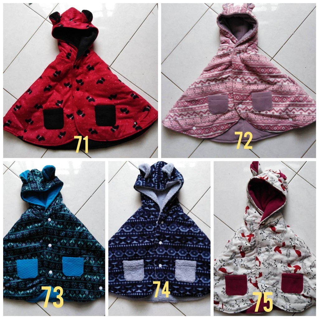 Babycape Selimut Jaket Bayi Multifungsi Baby Cape Mantel Motif Seri 39 sd 81