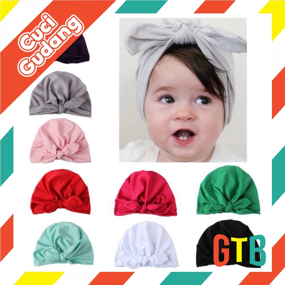 ❤️GTB❤️ Turban Bayi Polos / Turban Anak / Turban / Turban Bayi Permpuan R298