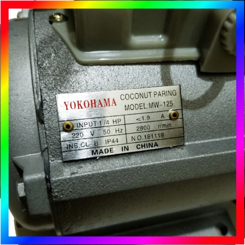 Dinamo kukuran parutan kelapa 1/4 HP Coconut Paring YOKOHAMA